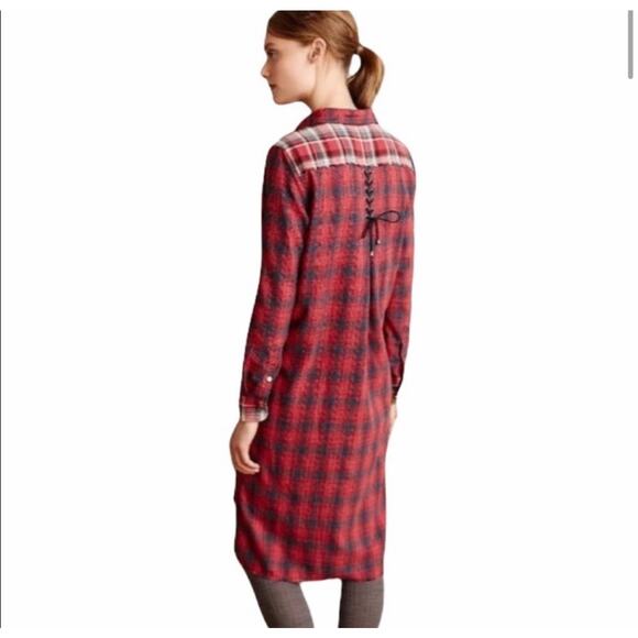 Artisan De Luxe size large plaid flannel shirt dress - Picture 2 of 8
